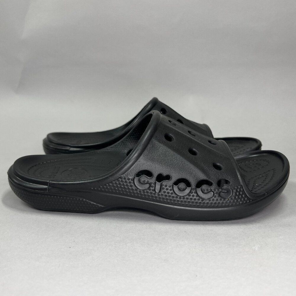 Crocs Women's Size 8 Baya Black Slide Sandals